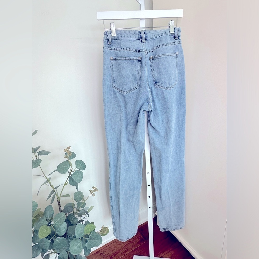 Pretty Little Thing Split Front Hem Jeans Size 8 - Picture 5 of 11